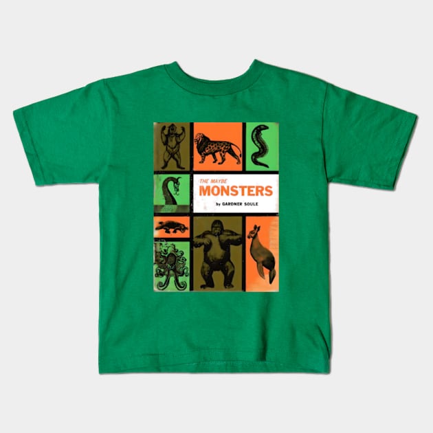 The Maybe Monsters - Cryptozoology Classic Book Kids T-Shirt by Desert Owl Designs